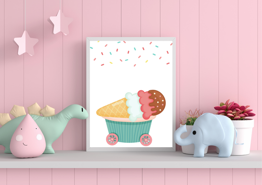 Ice cream nursery art