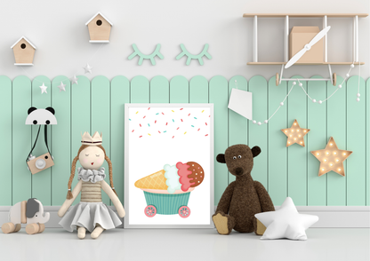 Ice cream nursery art