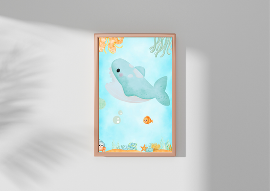 Shark nursery print