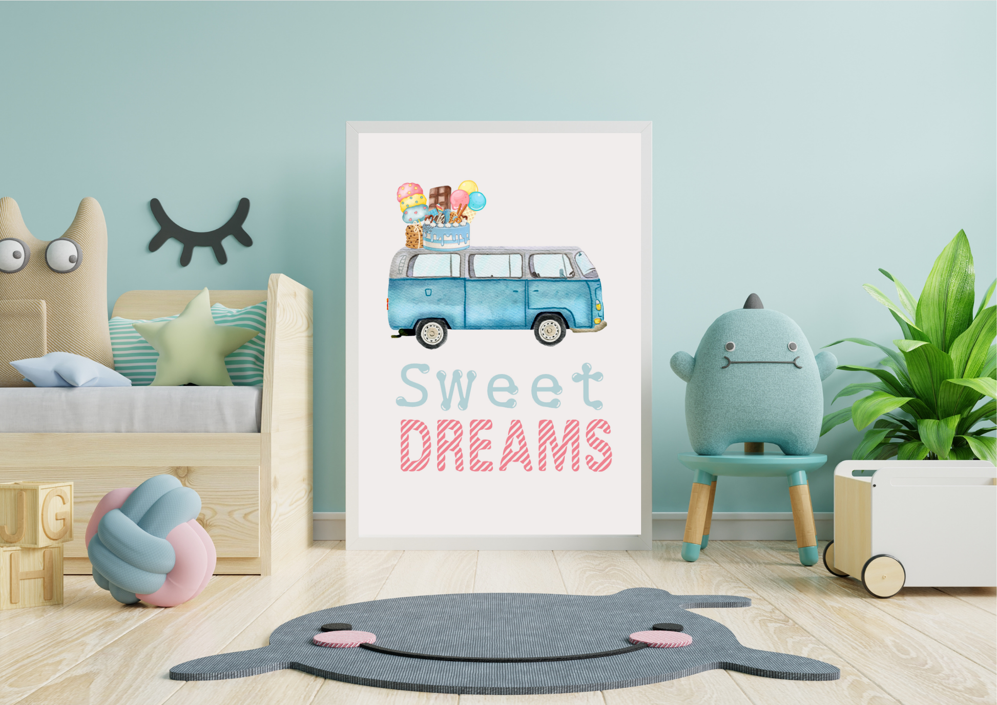 Camper van nursery art
