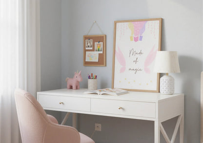 Fairy Wing Nursery Art Print | Digital Magical Girl Bedroom Decor