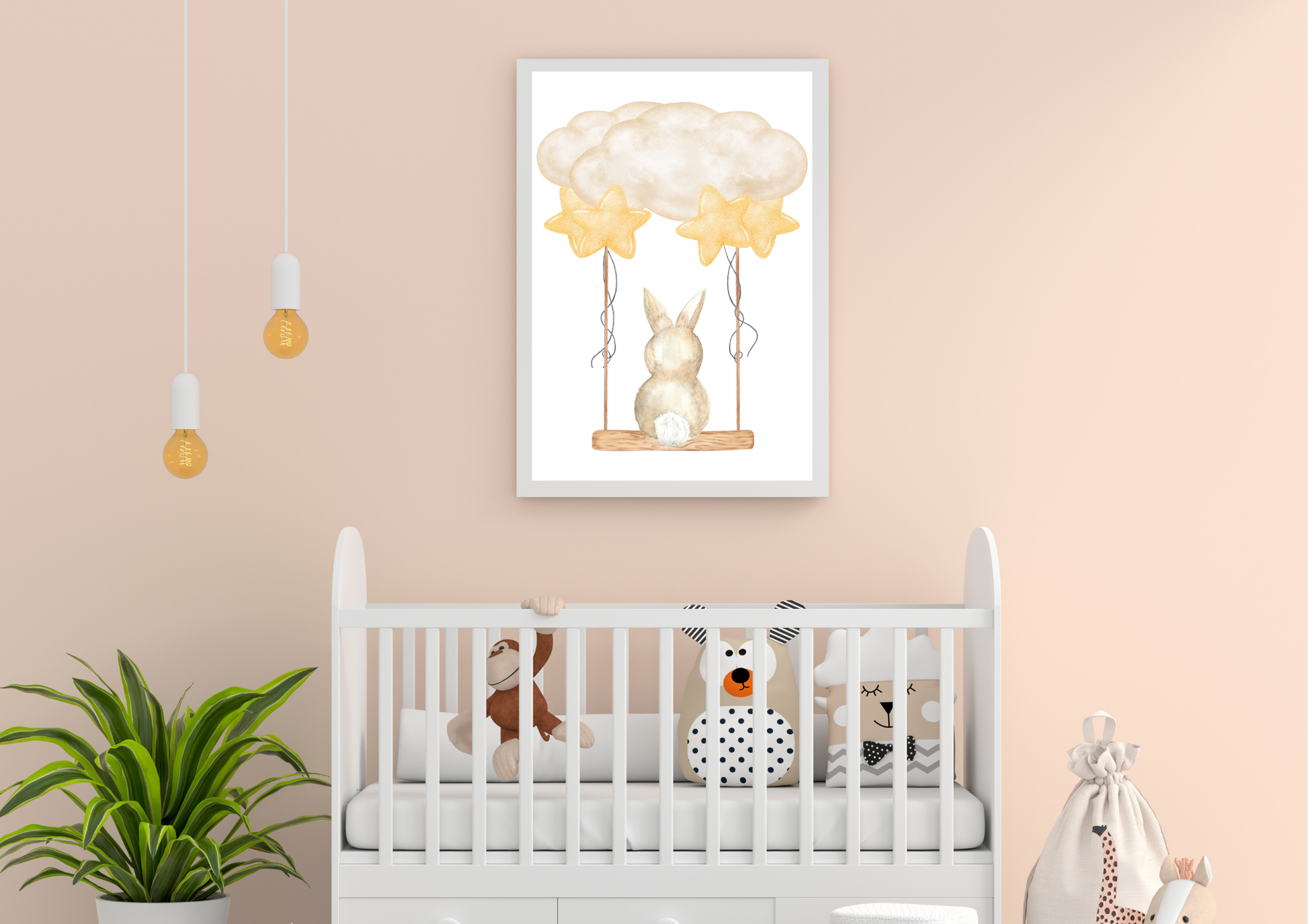 gender neutral bunny nursery decor
