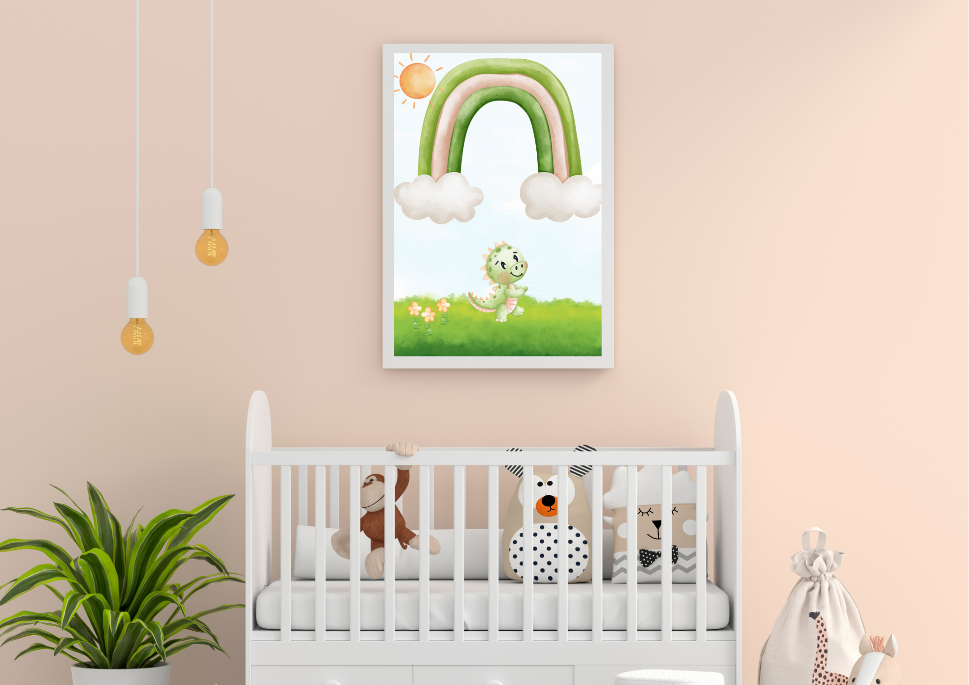 gender neutral dinosaur nursery print