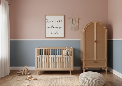 It Is Well With My Soul Wall Art | Faith Nursery Decor | Christian Print