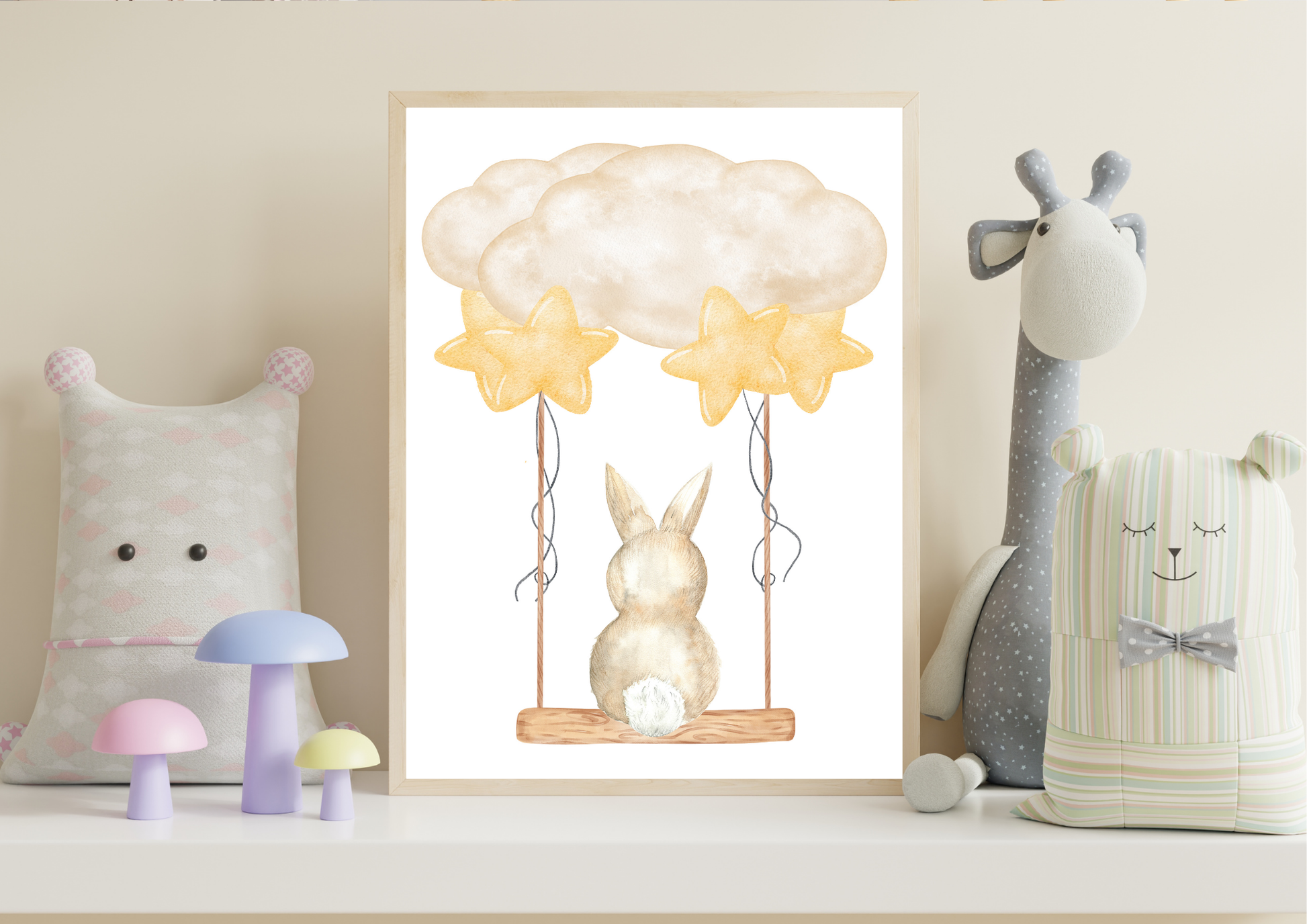gender neutral bunny nursery decor