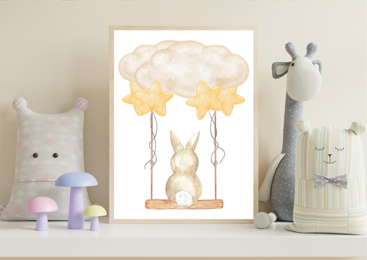 gender neutral bunny nursery decor