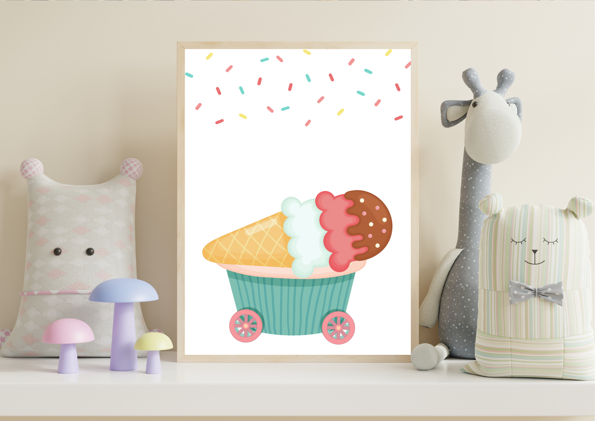 Ice cream nursery art