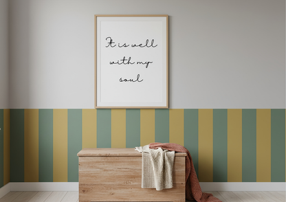 It Is Well With My Soul Wall Art | Faith Nursery Decor | Christian Print