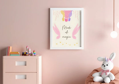 Fairy Wing Nursery Art Print | Digital Magical Girl Bedroom Decor