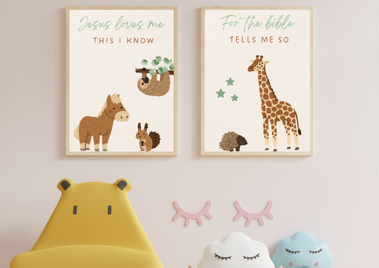 Christian Nursery Decor Set of two