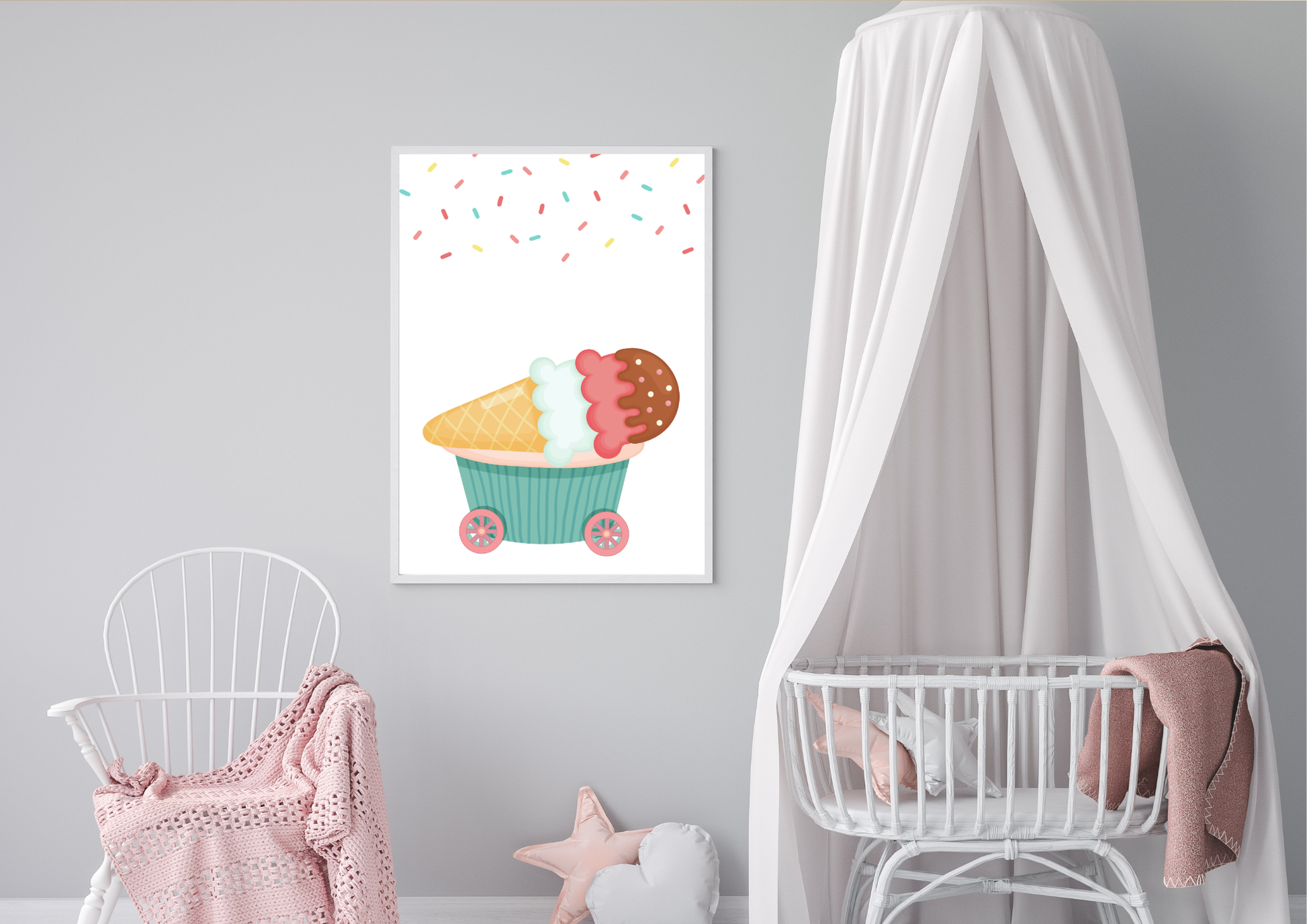 Ice cream nursery art