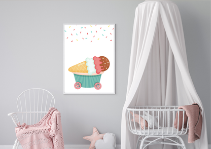 Ice cream nursery art