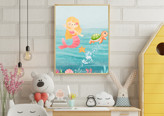 Mermaid nursery art