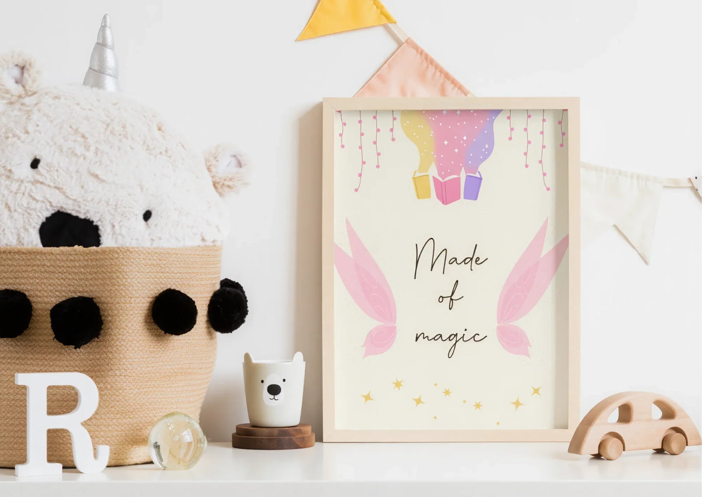 Fairy Wing Nursery Art Print | Digital Magical Girl Bedroom Decor
