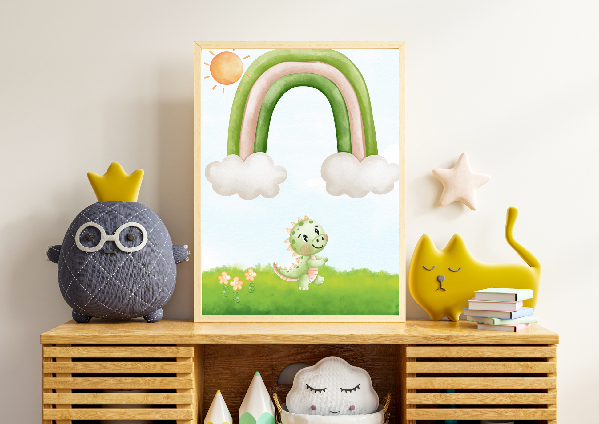 gender neutral dinosaur nursery print