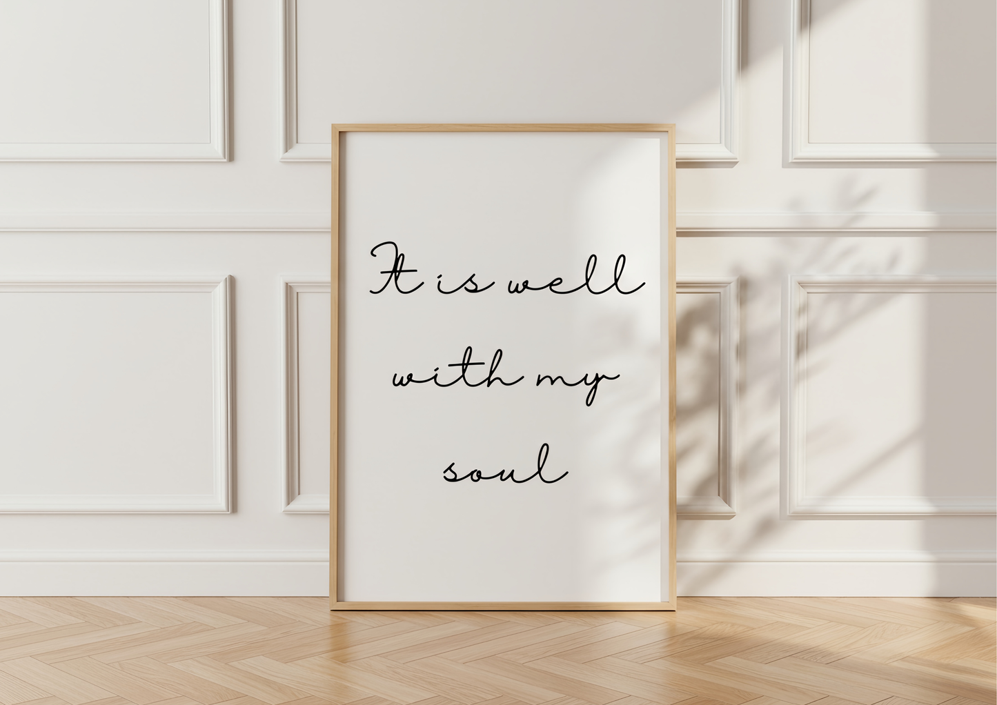 It Is Well With My Soul Wall Art | Faith Nursery Decor | Christian Print
