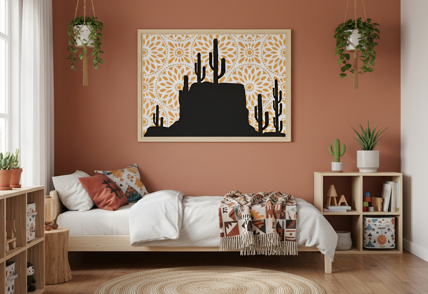 Southwestern Cactus Nursery Wall Art | Digital Download | Boho Baby Decor