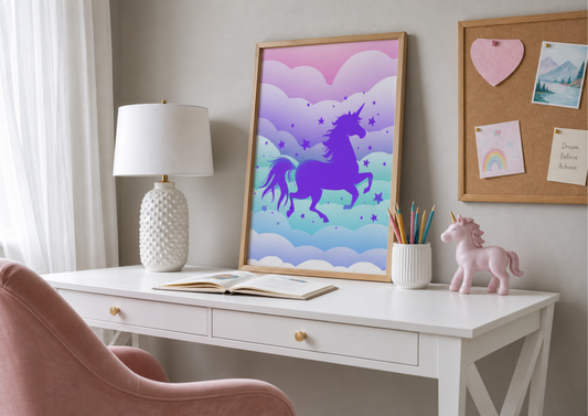 Unicorn Wall Art | Magical Cloud Nursery Decor