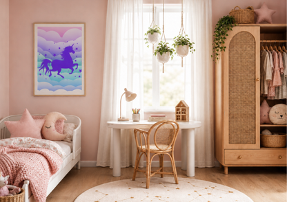 Unicorn Wall Art | Magical Cloud Nursery Decor