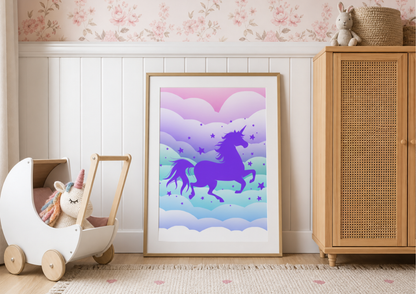 Unicorn Wall Art | Magical Cloud Nursery Decor