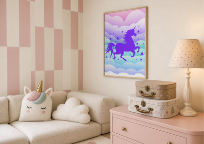 Unicorn Wall Art | Magical Cloud Nursery Decor