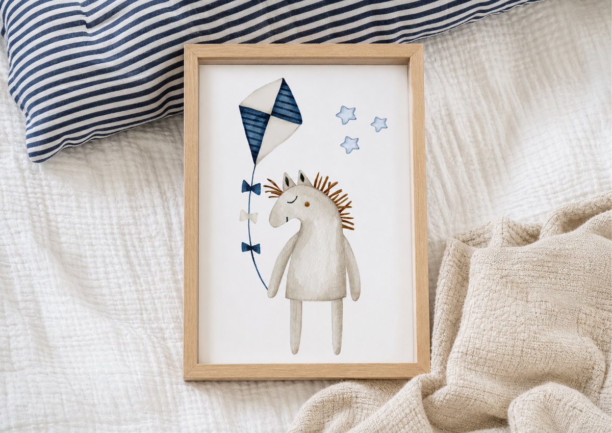 Nursery wall art | Cute unicorn print | Baby room decor