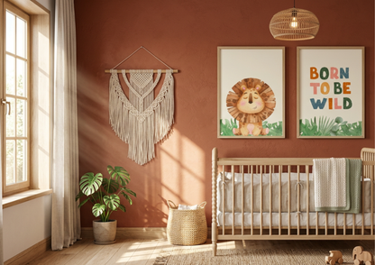 Lion Safari Nursery Wall Art | Born to be Wild Set | Digital Print
