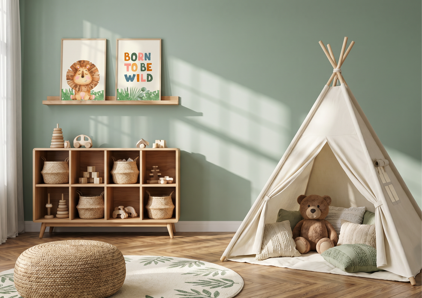 Lion Safari Nursery Wall Art | Born to be Wild Set | Digital Print