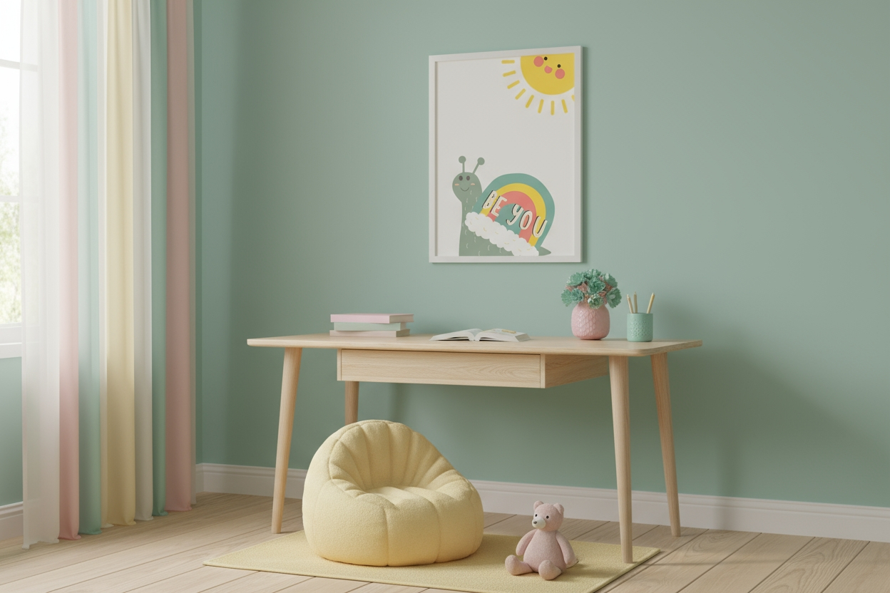 Cute Snail Rainbow Wall Art
